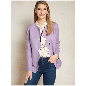 Talbots Italian Wool Blend Scalloped Edge Blazer | Lavender | Quiet Luxury 2P